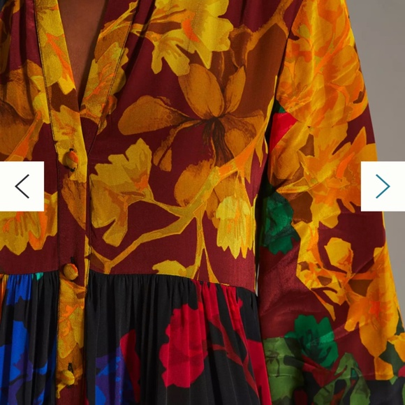 New Anthropologie Siddhartha bansal tiered maxi dress - Picture 6 of 8